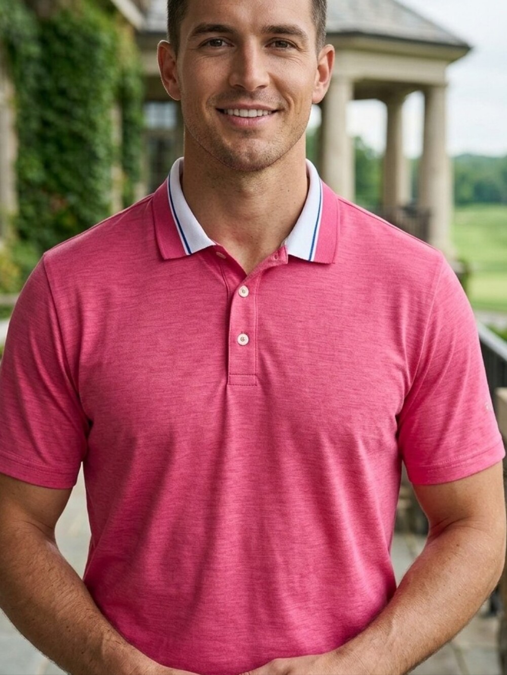 PUMA Golf Men's Pink Performance Golf Polo Shirt Size XXL
